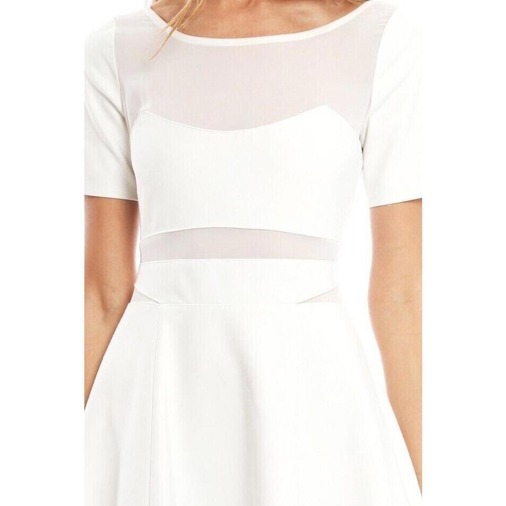 Elizabeth & James White Selena Dress Small S US-2 Skater Ecru White - Picture 4 of 8